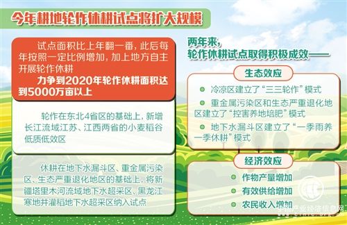 到2020年我國(guó)耕地輪作休耕面積力爭(zhēng)超5000萬(wàn)畝