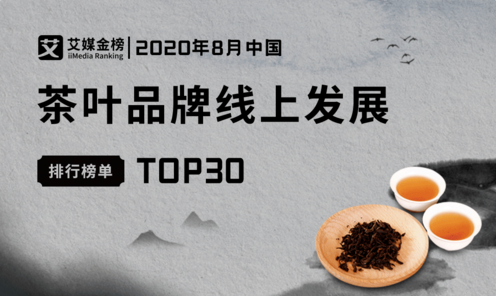 2020年8月中國茶葉品牌線上發(fā)展排行榜單TOP30